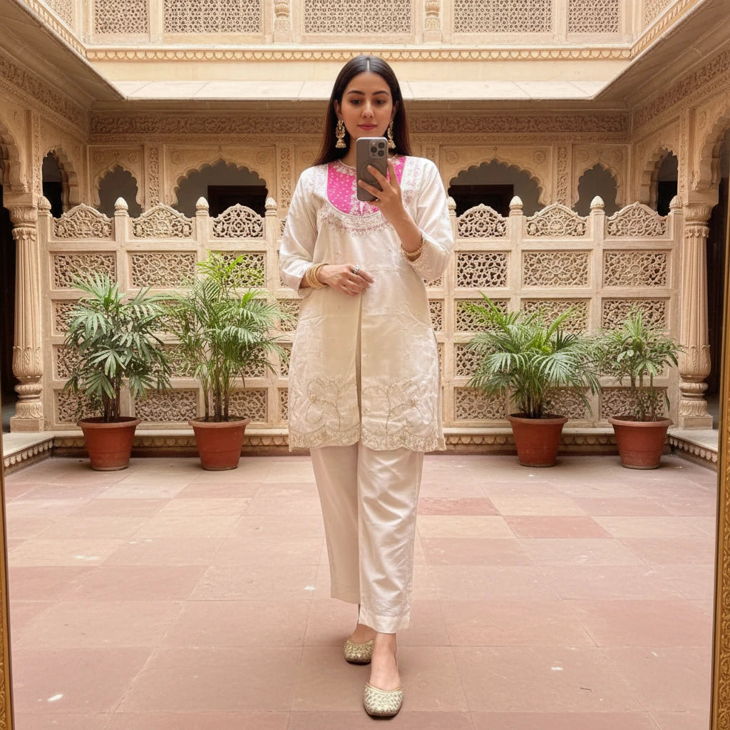PINK FROST ethnic coord set for women