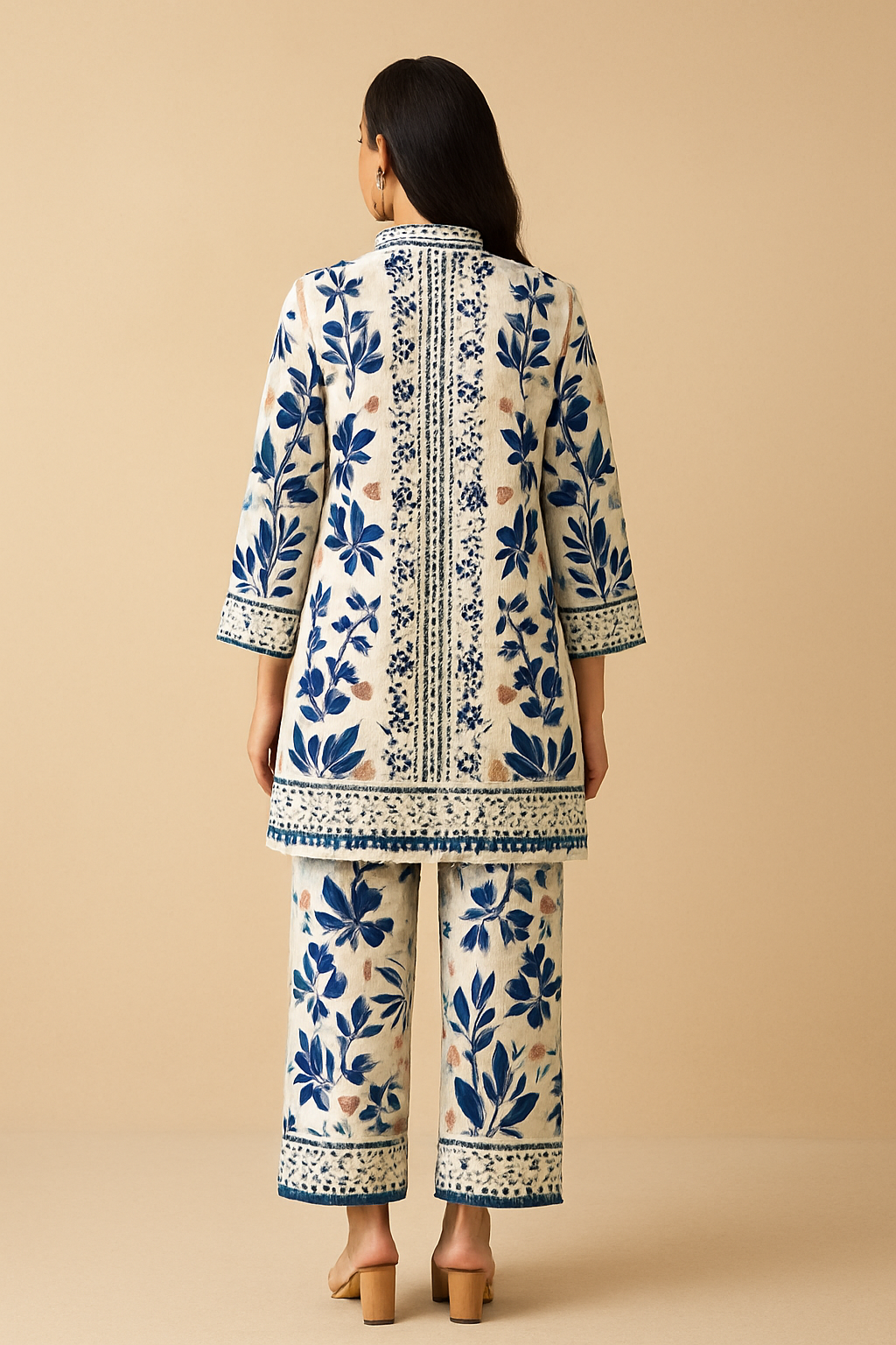 BLUE BLOOM ethnic daily wear coord set for women